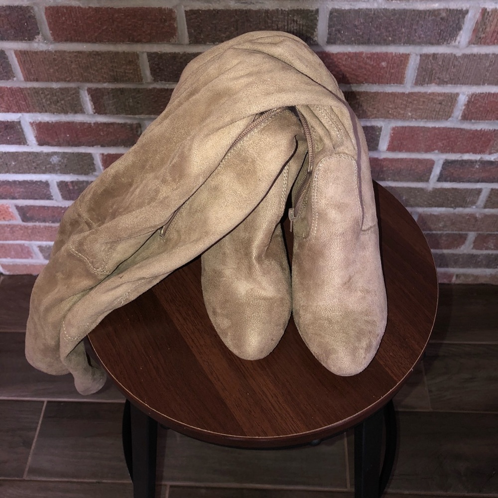 Suede Knee High Boots